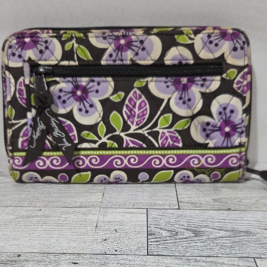 Vera Bradley Plum Petals Turnlock Wallet