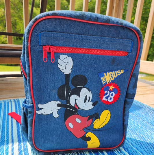 Disney Store Denim Mickey Kids Backpack