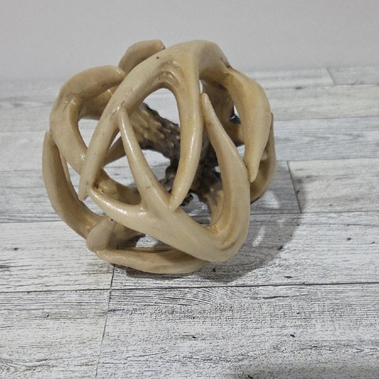 Decorative Antler Orb - Tan