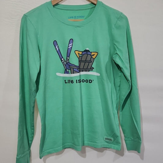 Life is Good Long Sleeved Ski Themed T S