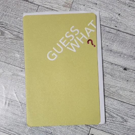 Carlton Cards Yellow 'Guess What?' Birthday Card