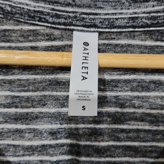 Athleta Striped V Neck Top S
