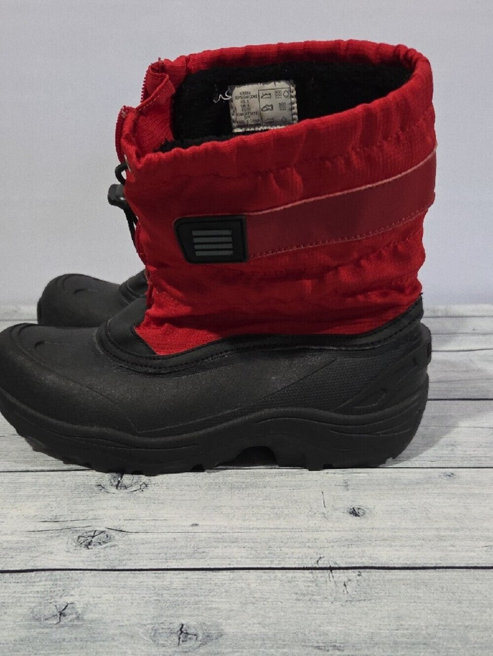 Lands' End Red and Black Youth Winter Boots Size 5