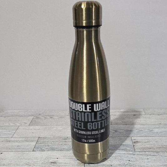 Gold Stainless Steel Insulated Bottle 17oz
