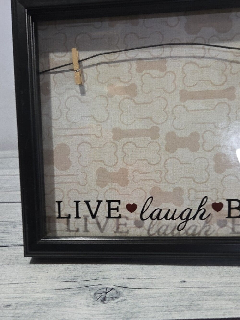 Live Laugh Bark Decorative Dog Photo Frame
