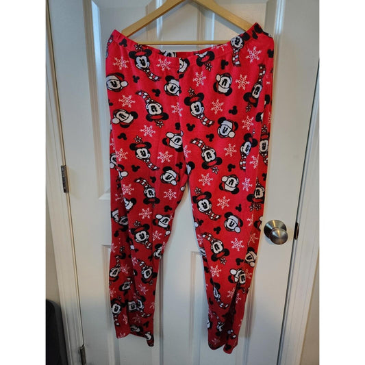 Mickey and Minnie Christmas PJ Pants L