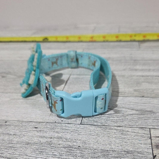 Martha Stewart Turquoise Pet Collar with Snowflake Accent