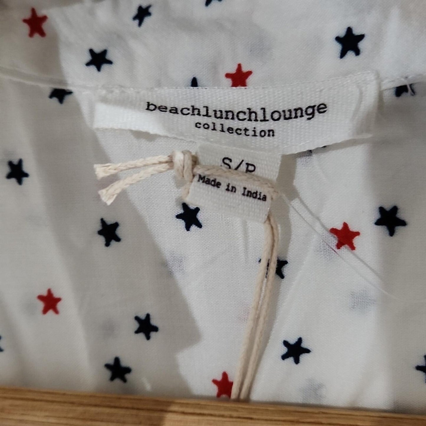 Patriotic Button Down Blouse S NWT