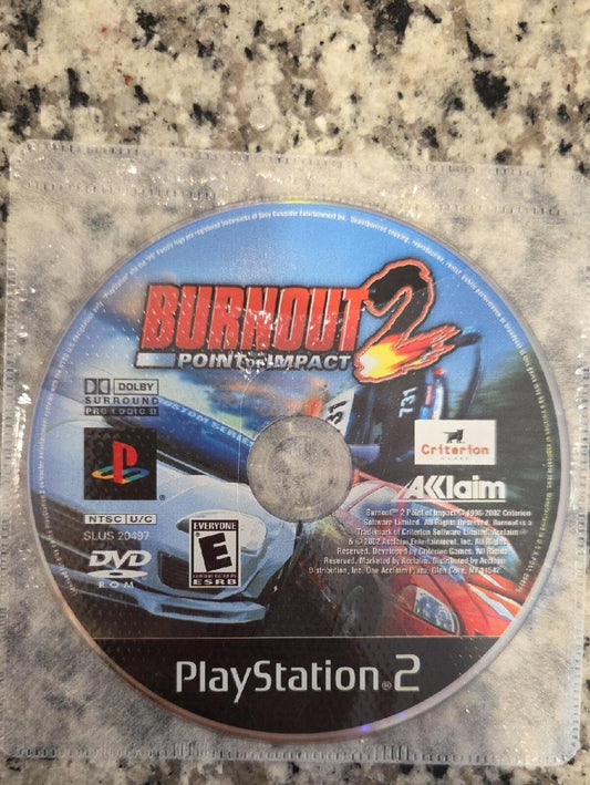 Burnout 2 Point of Impact (PS2) Playstation 2 Disc - NO CASE