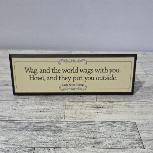 Disney Hallmark Lady & The Tramp Quote Sign