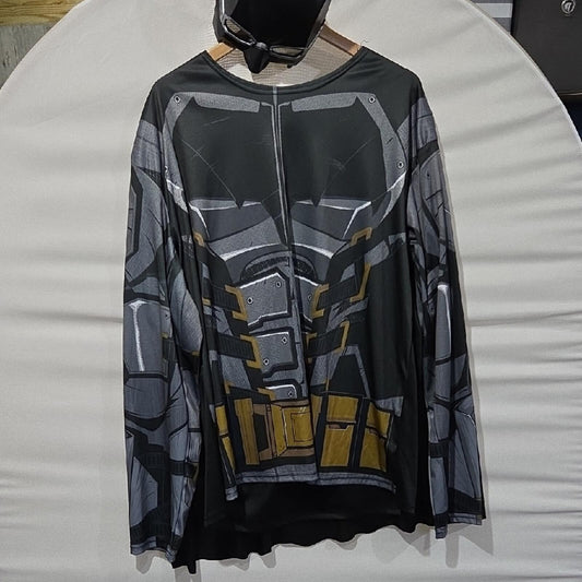 DC Comics Batman Costume Long Sleeve Shirt With Mask XL