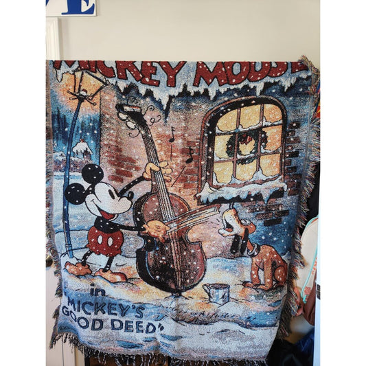 Mickey Mouse Christmas Woven Blanket