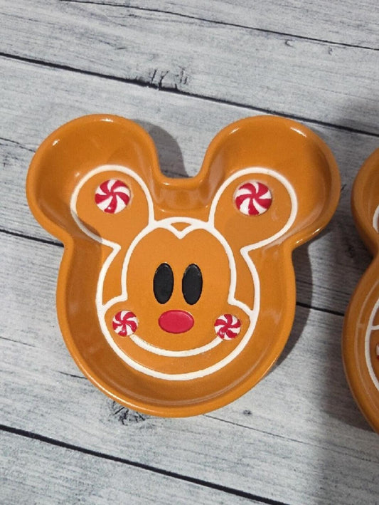 Disney Gingerbread Mickey & Minnie Mouse Soap Dishes