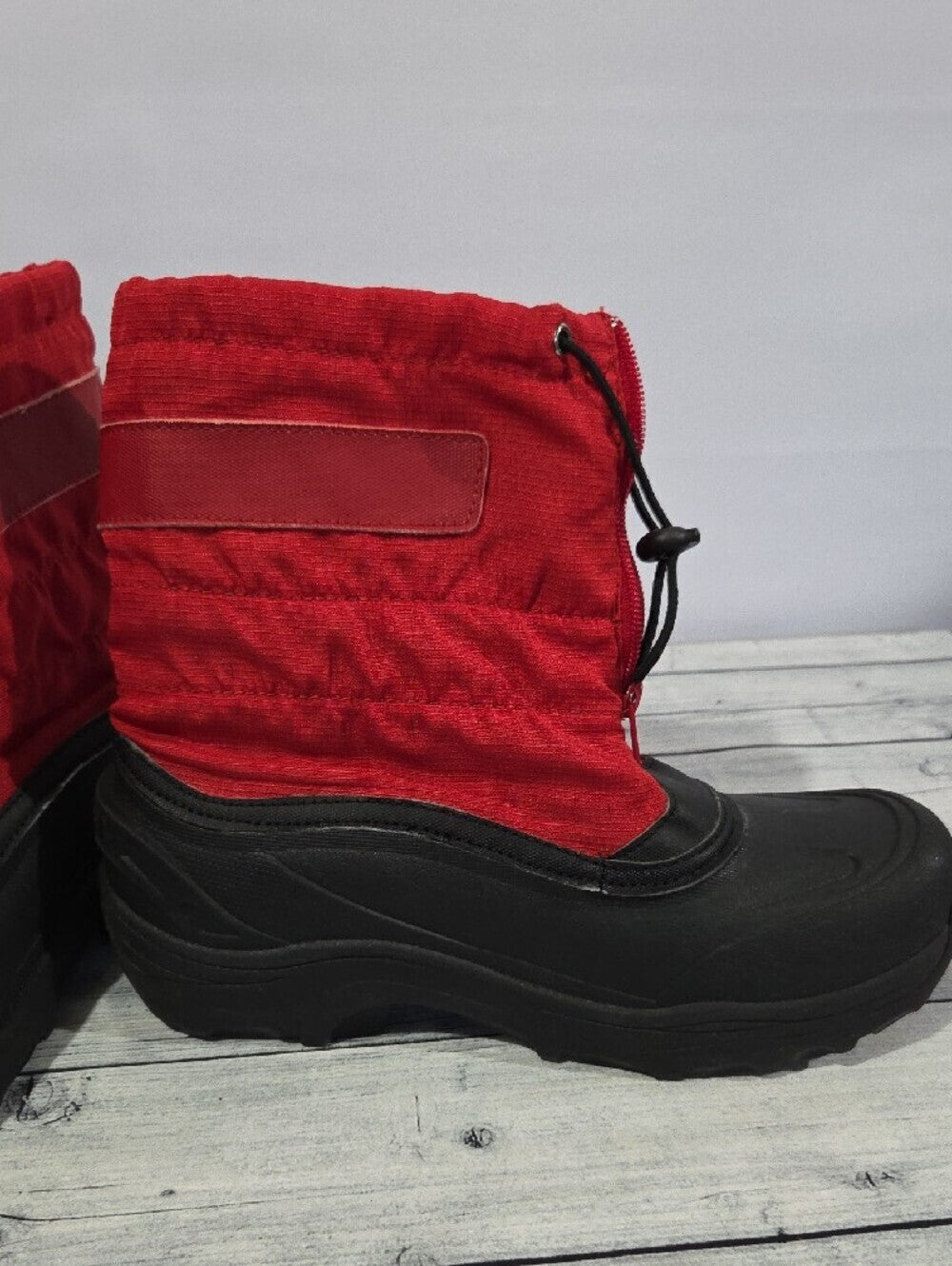 Lands' End Red and Black Youth Winter Boots Size 5