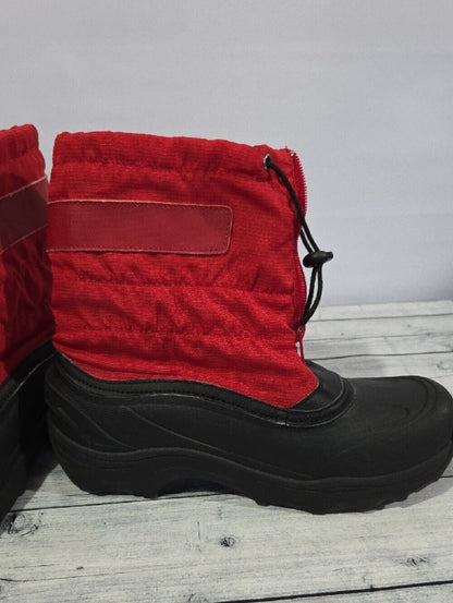 Lands' End Red and Black Youth Winter Boots Size 5