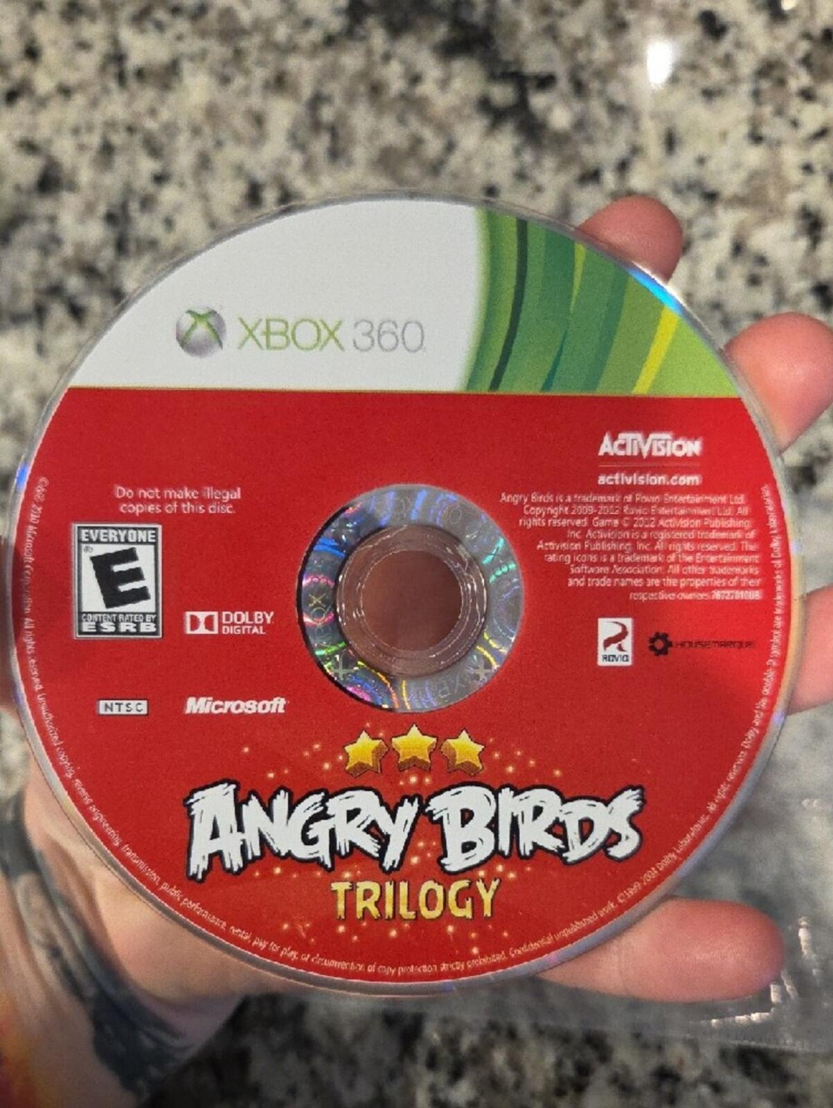 Angry Birds Trilogy Xbox 360 Disc - NO CASE