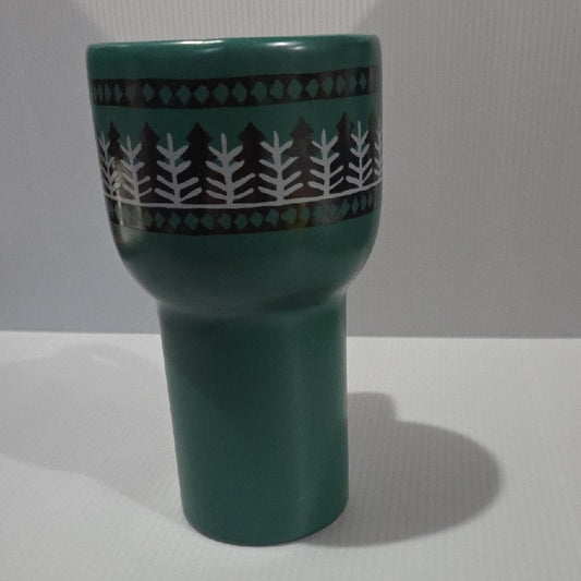 L.L. Bean Forest Green Mug with Tree Design