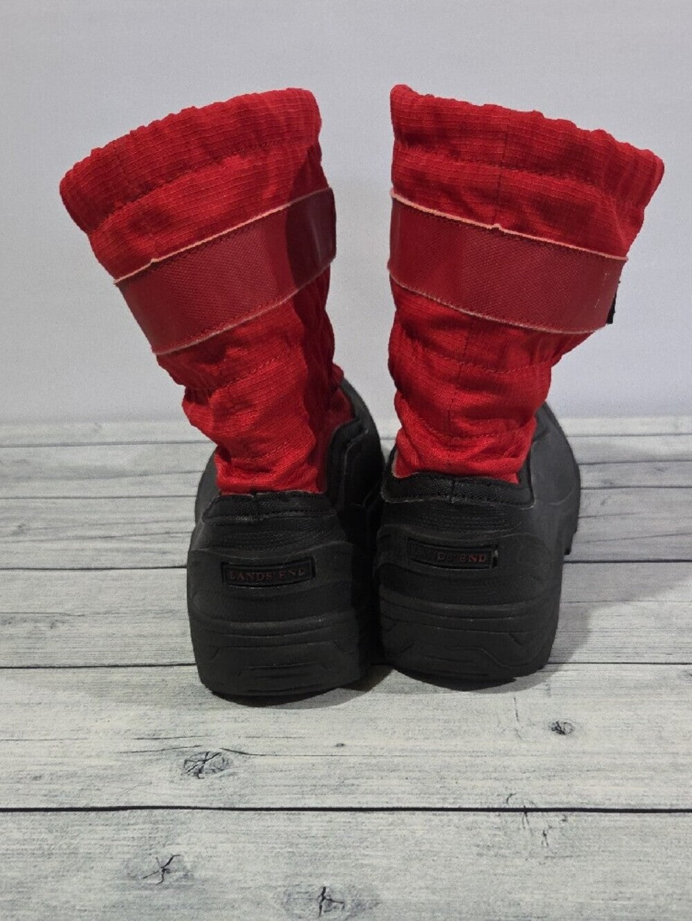 Lands' End Red and Black Youth Winter Boots Size 5
