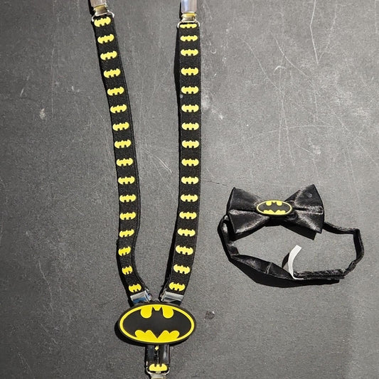 Batman Suspenders and Bowtie