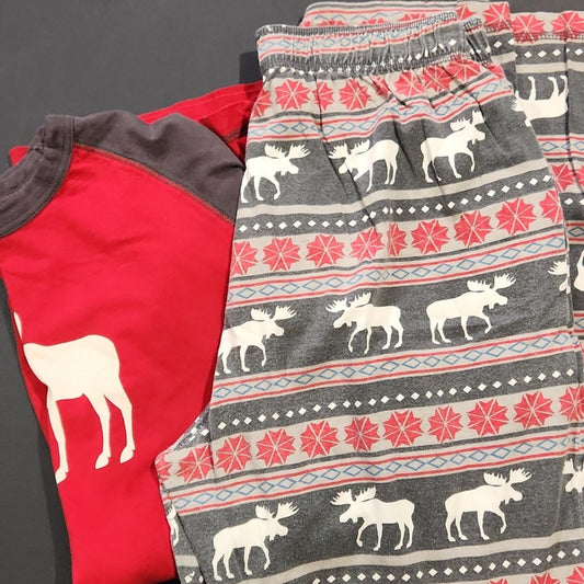 Lazy One Moose Pajama Set S
