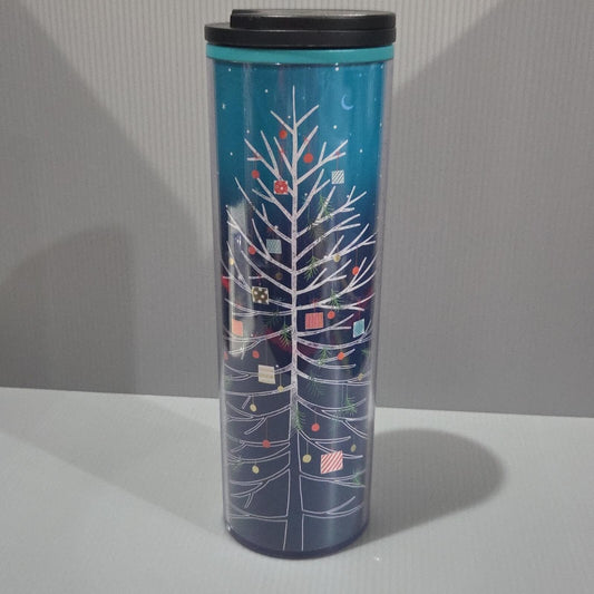 Starbucks 2018 Teal Ombre Christmas Tree 16 oz. Tumbler