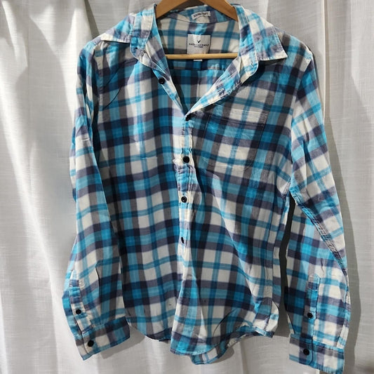 American Eagle Plaid Shirt Mens S