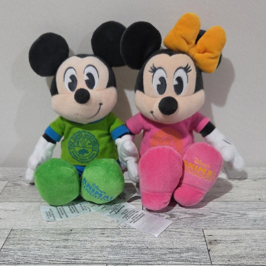 Disneys Animal Kingdom Dino Institute Mickey and Minnie Plush Set