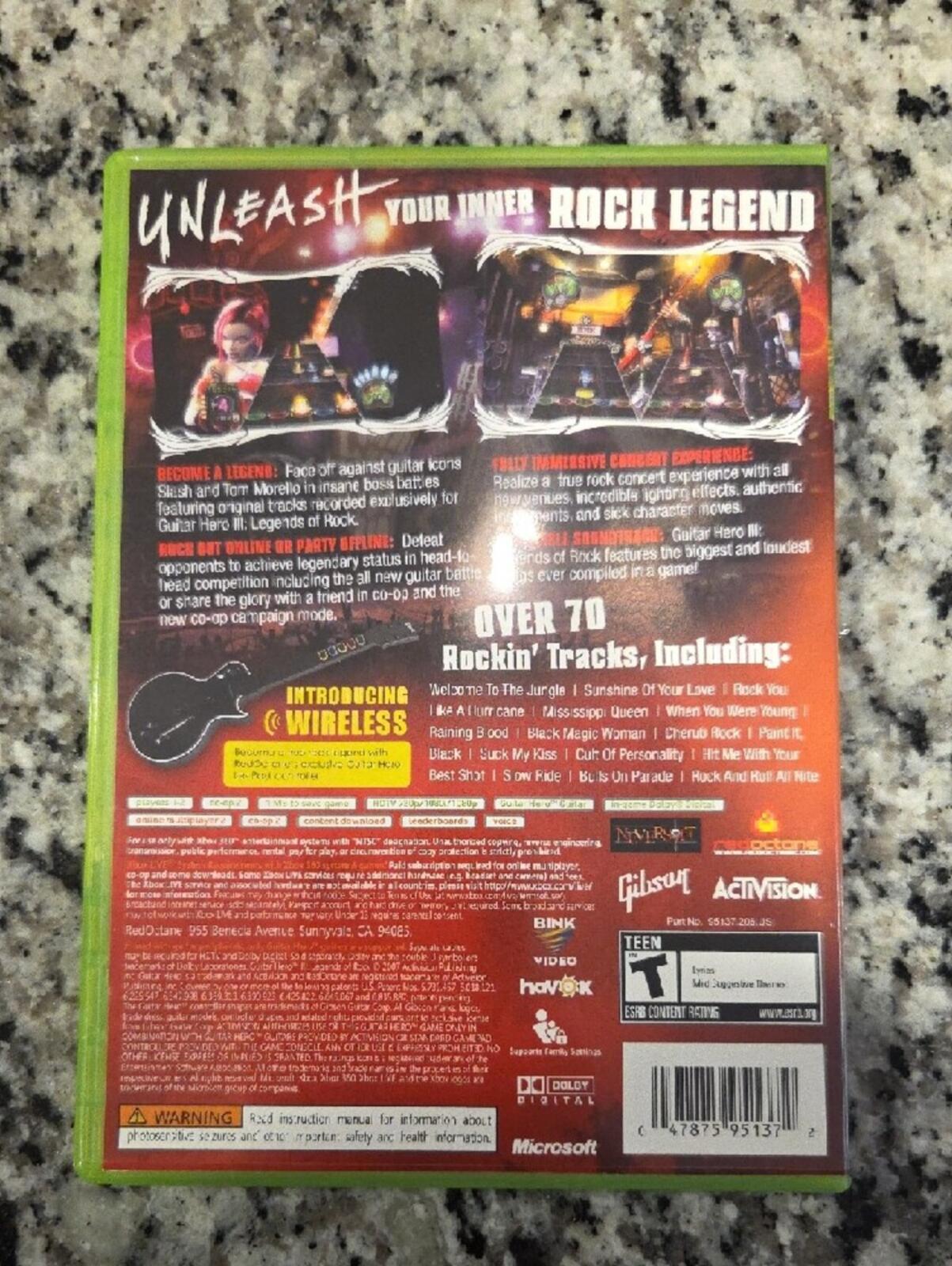 Guitar Hero III Legends of Rock Xbox 360
