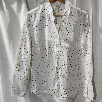 Patriotic Button Down Blouse S NWT