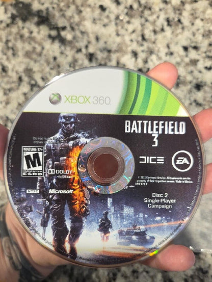 Battlefield 3 Single Player Xbox 360 Game Disc - NO CASE