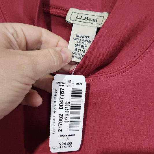 L.L. Bean Pima Cotton Long Sleeve Turtle Neck S