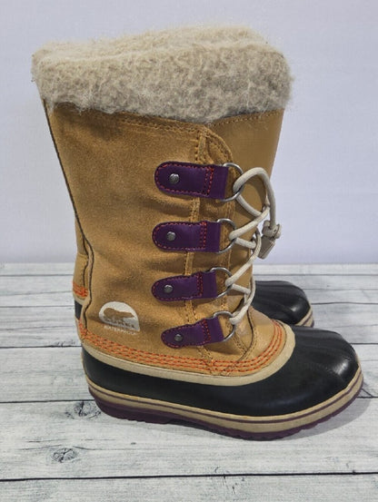Sorel Joan Of Arctic Youth Waterproof Winter Boots Size 2