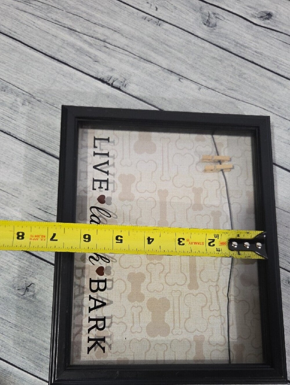 Live Laugh Bark Decorative Dog Photo Frame