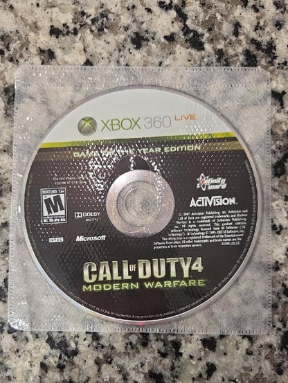 Call of Duty 4: Modern Warfare Xbox 360 Game Disc - NO CASE
