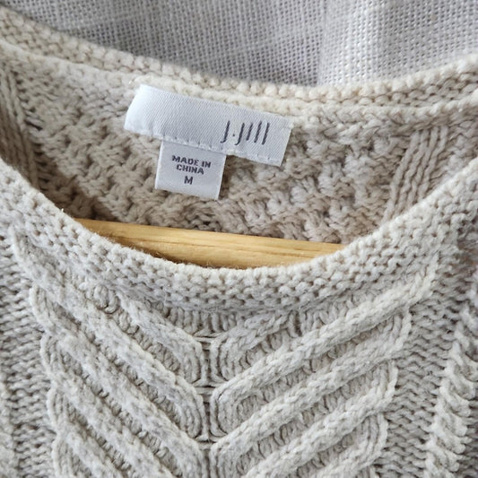 J. Jill Cable Knit Sweater M