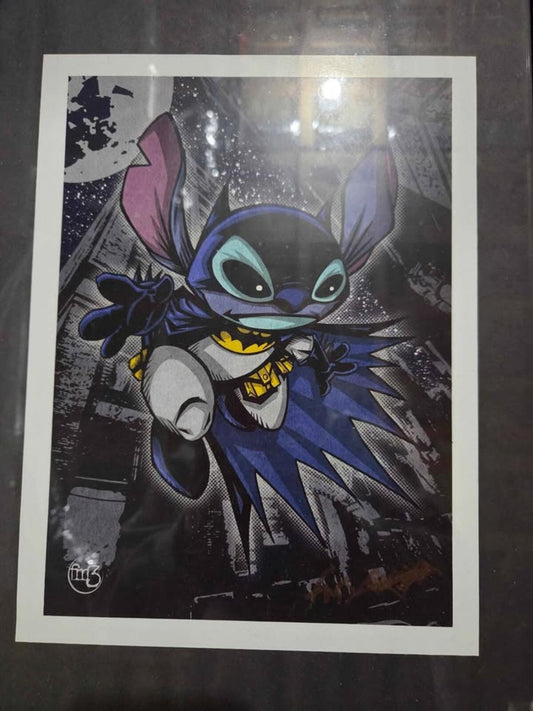 Bat Stitch Framed Picture