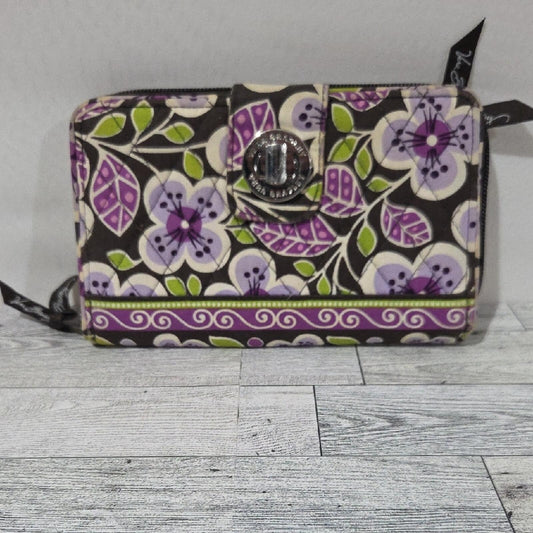 Vera Bradley Plum Petals Turnlock Wallet