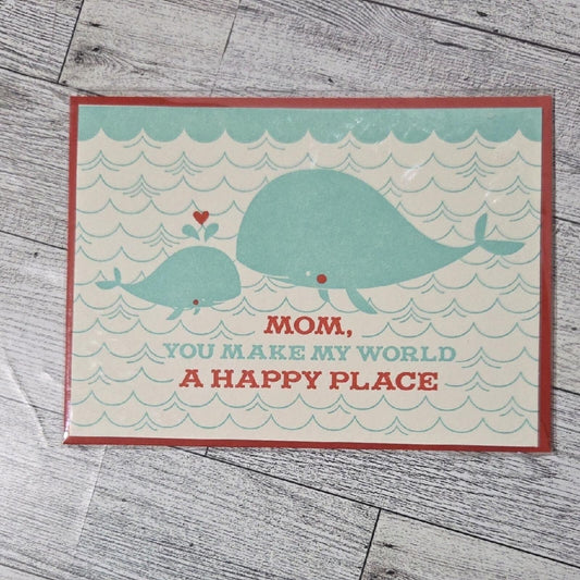 Whale Themed Mother's Day Card