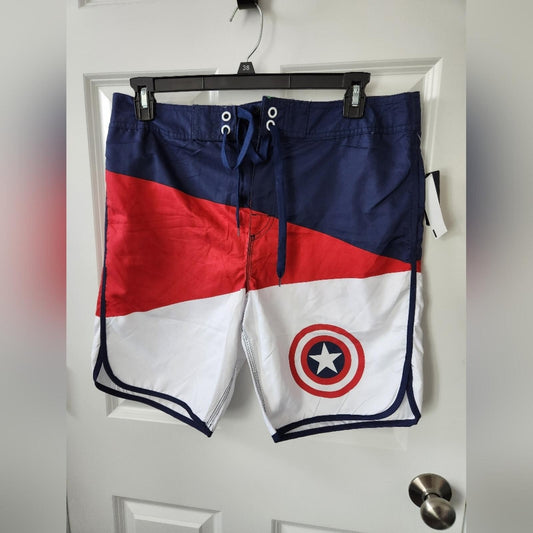 Captain America Swim Trunks Size 34
