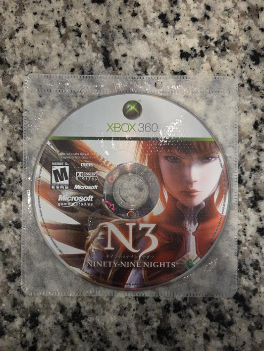 N3 Ninety-Nine Nights Xbox 360 Disc — NO CASE