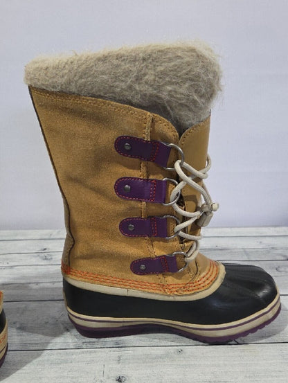 Sorel Joan Of Arctic Youth Waterproof Winter Boots Size 2