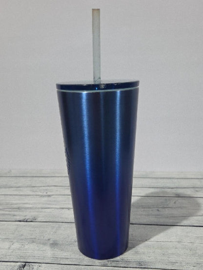 Starbucks Blue Ombre 16oz Stainless Steel Tumbler with Straw