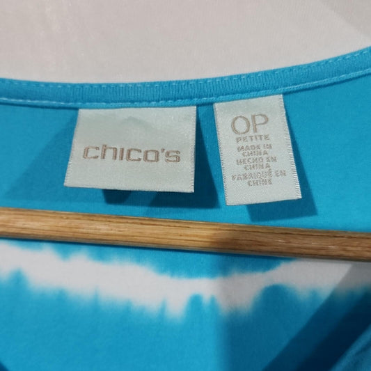 Chicos Dip Dye Top XS Petite OP