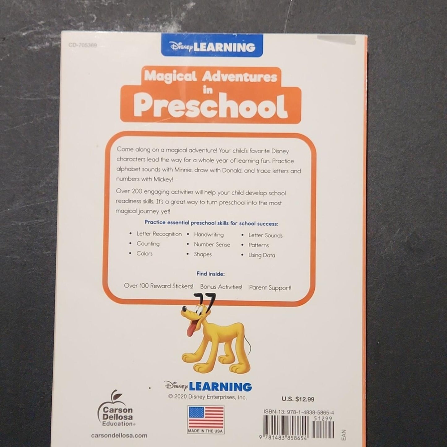 Disney Preschool Work Book