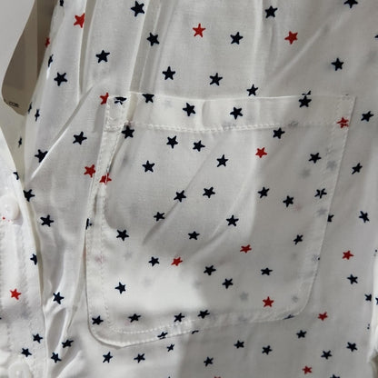 Patriotic Button Down Blouse S NWT