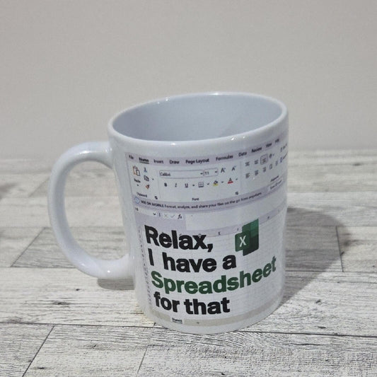 Spreadsheet Themed Coffee Mug