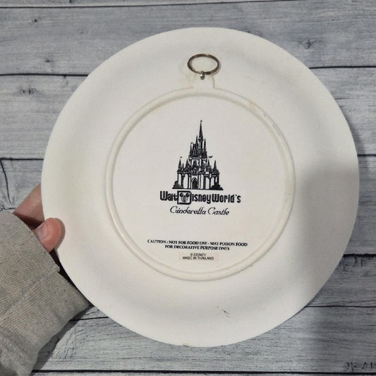 Disney Blue and Cream Castle 3D Ceramic Wall Plate