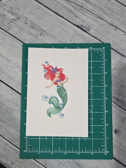 Disney Hallmark Signature Ariel Little Mermaid Quilled Greeting Card
