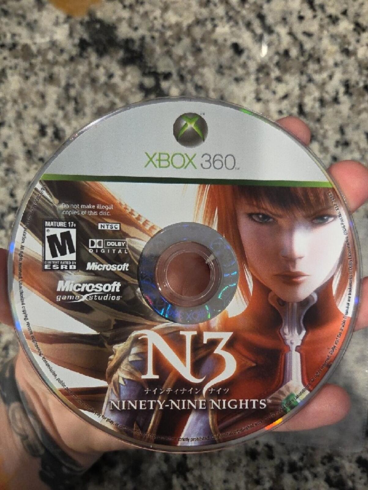 N3 Ninety-Nine Nights Xbox 360 Disc — NO CASE