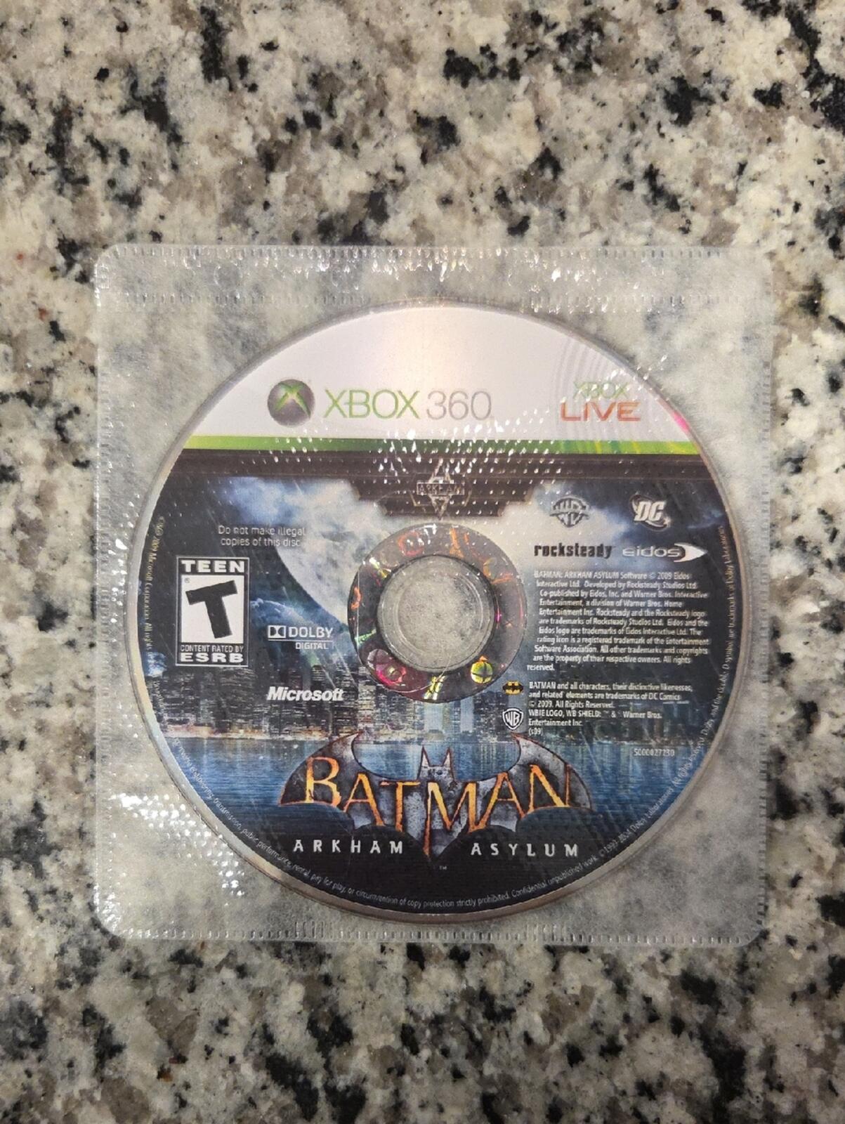 Batman: Arkham Asylum Xbox 360 Disc - NO CASE